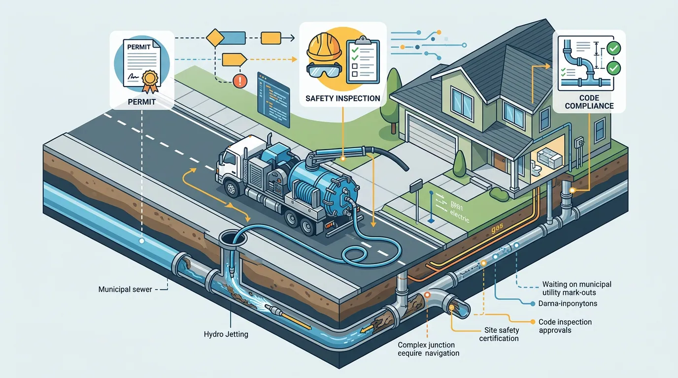 hydro jetting: Safety, Permits, and Code Items That Can Add Time to Your Project