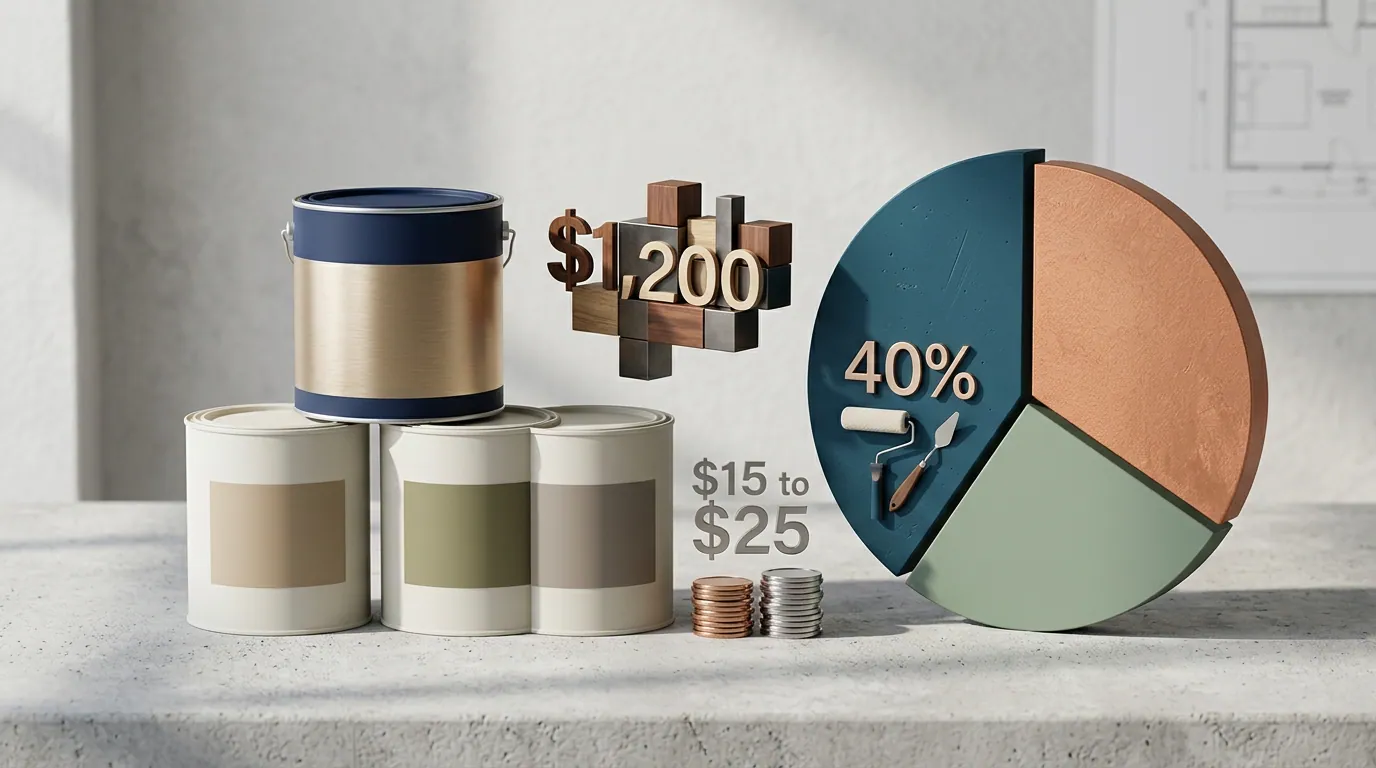 Materials make up about 40% of a typical interior painting bill, and that ## Paint Tiers: What a Gallon Costs in 2026
,200 - interior painting cost