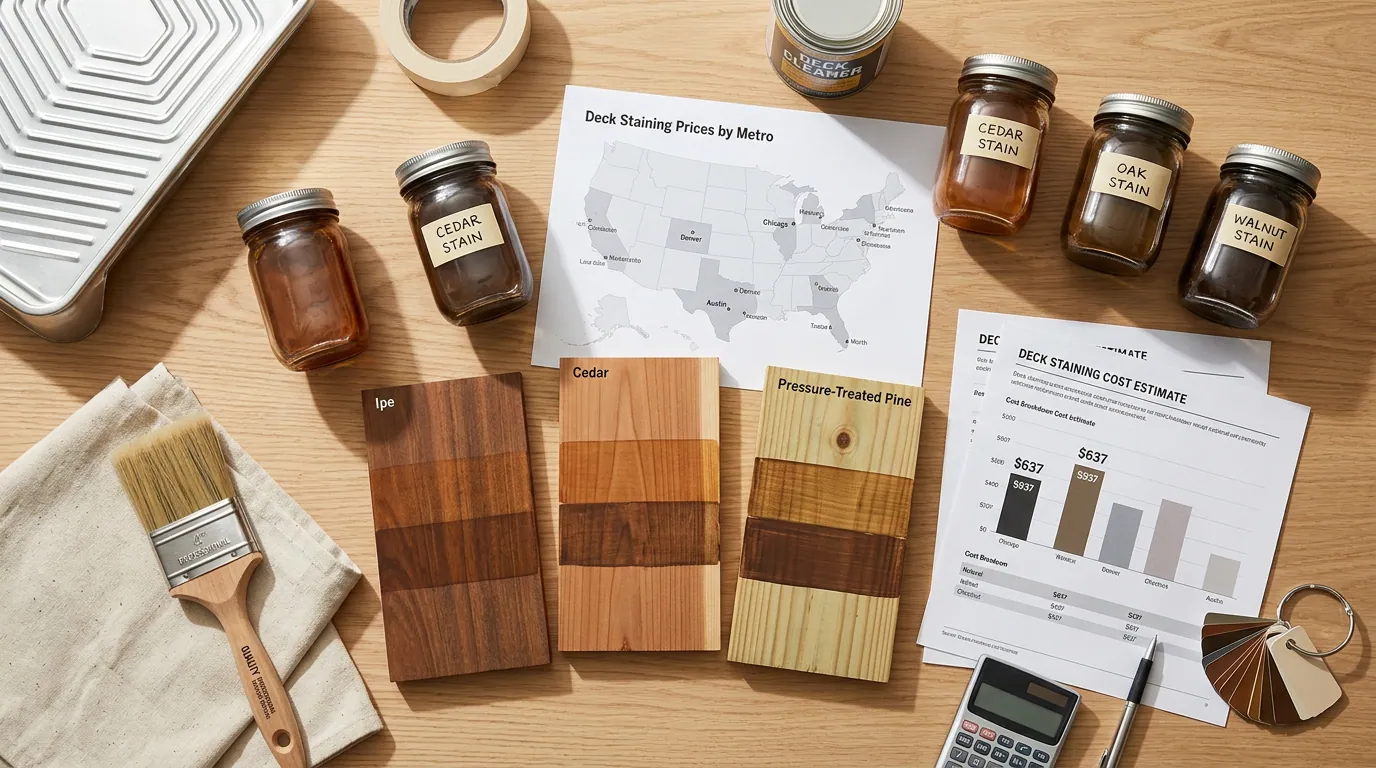 Chicago hits $637 for the typical deck staining job - deck staining cost