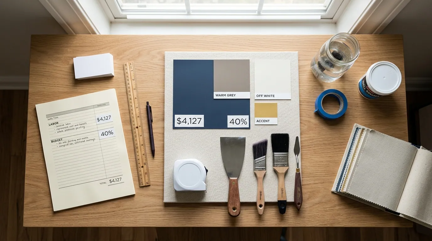 $4,127 goes to labor on that baseline - whole house painting cost