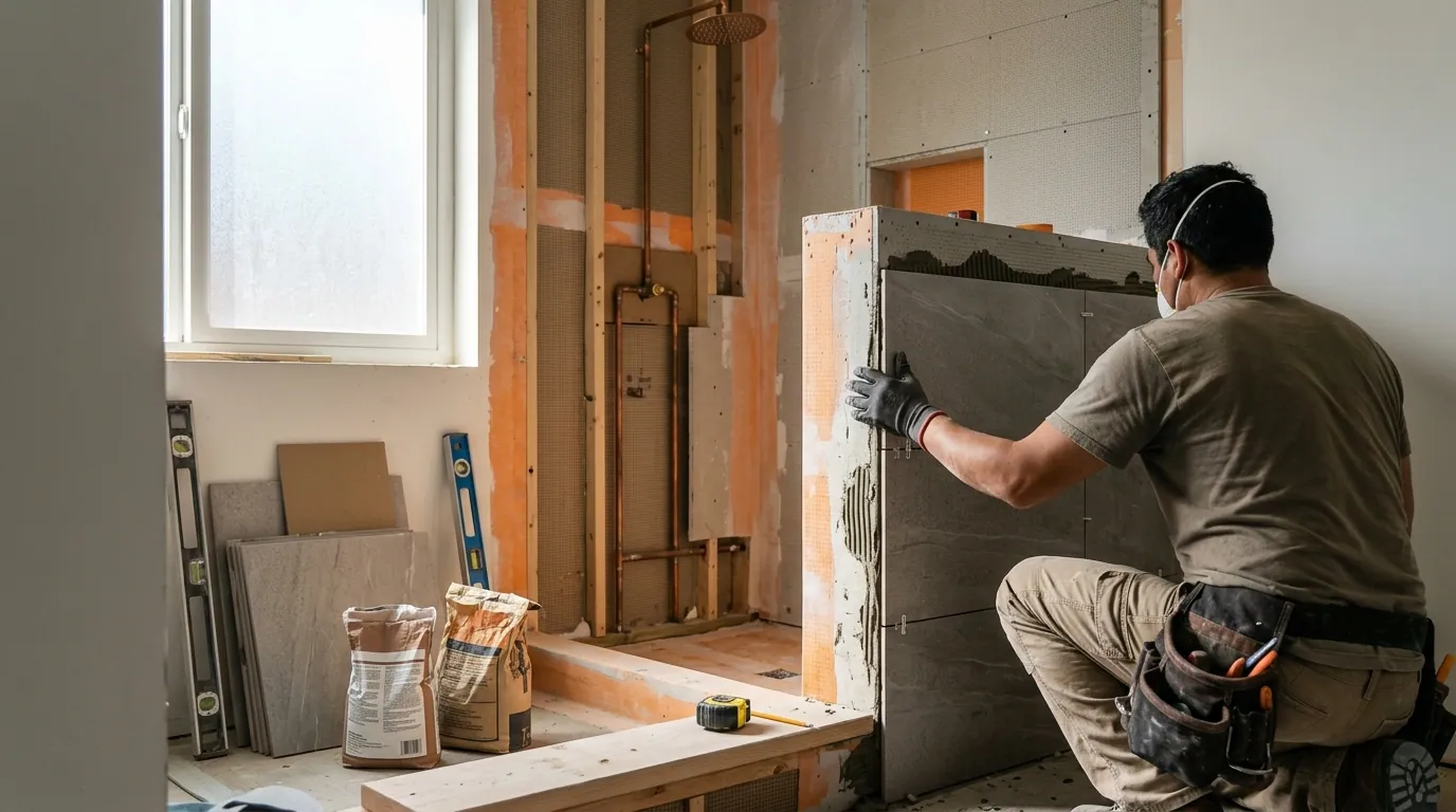 walk in shower: Labor and materials breakdown: where your bid really comes from